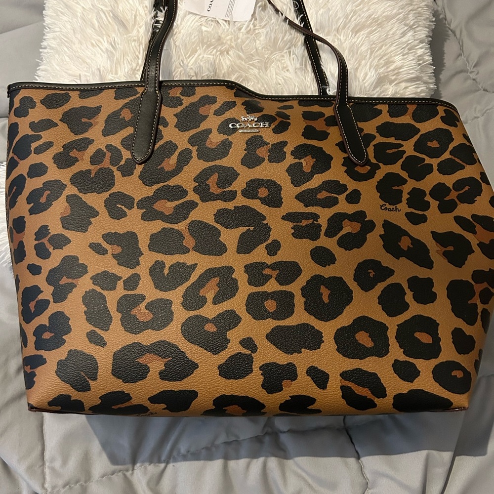Coach Leopard Tote Bag